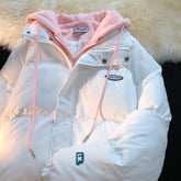 Koreanischer Wintermantel mit Kapuze