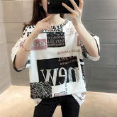 Camiseta Harajuku Y2K de gran tamaño