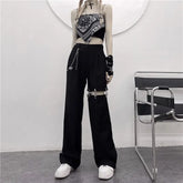 Harajuku Goth Hose mit Kette