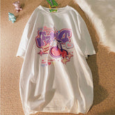 Camiseta gráfica Deeptown Harajuku