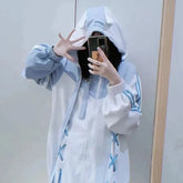 Y2K Oversized Pastel Sports Jacket