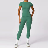 Francine - Two Piece Compression T Shirt & Leggings Active Set