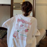 Camiseta coreana Kawaii Peach