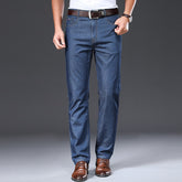 Mason - Mid Waist Straight Cut Denim Jeans