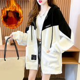 Korean Contrast Color Oversized Hoodie
