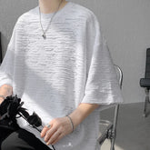 Korean Casual Ripped T-Shirt