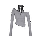 Schulterfreies Langarm-Top