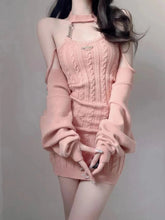Ulzzang Girl Dress & Cardigan Set
