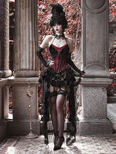 Gothic Samt Outfit Set - Top, Rock & Korsett