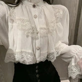 Korean Vintage Chiffon Blouse