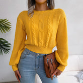 Ryder - Yellow Braided Knit Top