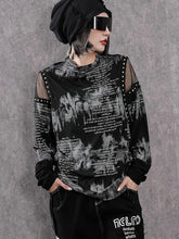 Vintage Off Shoulder Loose Punk Longsleeve