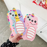 Cartoon-Einhorn 3D iPhone-Hülle