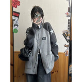 Cárdigan con cremallera y estética Y2k