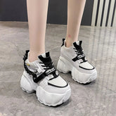 Koreanische klobige Sneakers mit hohem Plateau