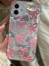 Funda para iPhone con lazo holográfico kawaii