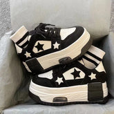 Zapatillas deportivas con plataforma y diseño de estrellas de Harajuku