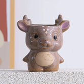 Süßer Blumentopf mit Hirschmotiv