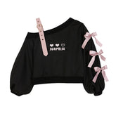 Suéter con corazón gótico pastel