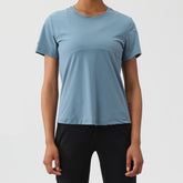 Lockeres Sport- und Fitness-Top mit Rundhalsausschnitt für Damen