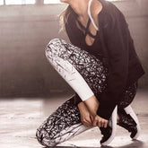 Bedruckte Yoga-, Gym- und Fitnesshosen für Damen