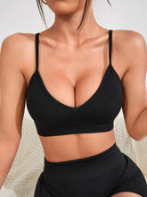 Sujetador deportivo de punto acanalado de color liso para deportes al aire libre sexy sin costuras