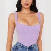 Mazie - Lavender Bustier Corset Top