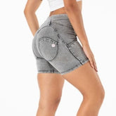Cheeky Gray High Waist Butt Lift Shorts