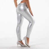Cheeky Silver PU Butt Lift Pants
