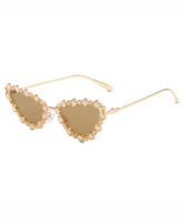 Rhinestone Fever - Embellished Cat Eye Sunglasses