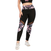 Leggings de entrenamiento de yoga de talla grande con estampado