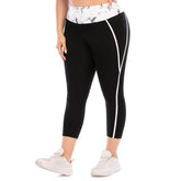 Leggings de entrenamiento de talla grande, pantalones de yoga con control de abdomen y bolsillo