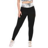 Leggings de entrenamiento de talla grande, pantalones de yoga negros