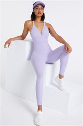 V-neck Backless Jumpsuit