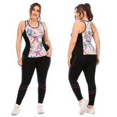 Conjunto de yoga de 2 piezas en talla grande