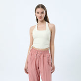 Neckholder-Tanktop mit Kordelzug