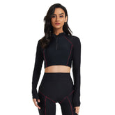 Badeanzüge für Langarm Crop Top Boyleg Rash Guard