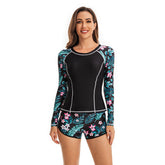 Conjunto de camiseta de baño de manga larga Rashguard