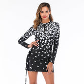 Traje de baño de dos piezas de manga larga con protección UV