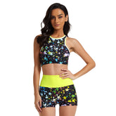 Conjunto de bikini de cintura alta, trajes de baño de dos piezas para mujer