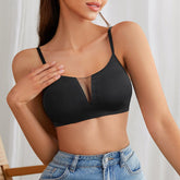 Mesh Splicing Seamless Comfort Non-Steel Ring Wireless Bra