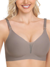 Mesh-BHs für Damen, ohne Bügel, kabellos, Comfort Lift, Push-Up-Bralettes für Damen mit Unterstützung und BH, Grau
