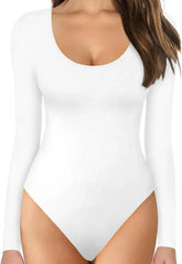 Avidlove Bodysuit für Rundhalsausschnitt, Langarm-Oberteile, Shapewear, Bauchkontrolle, nahtloser Shaper
