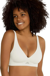 Glatter, bequemer, atmungsaktiver Mesh-BH mit kühlem Tragegefühl, ohne Bügel, Weiß