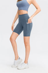 Pantalones cortos de ciclista con bolsillos laterales y cintura alta - Feel