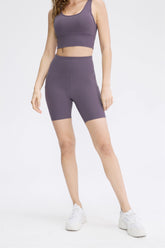 Pantalones cortos de ciclista con bolsillos laterales y cintura alta