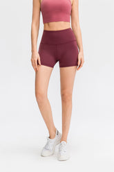 Pantalones cortos lisos de cintura alta