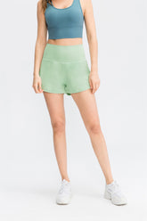 Pantalones cortos deportivos 2 en 1 con bolsillo trasero y bolsillo lateral oculto