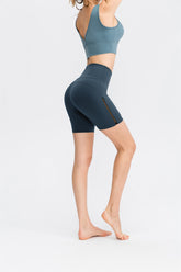 Pantalones cortos de ciclista de cintura alta y malla