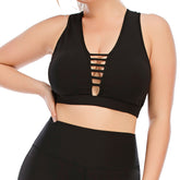 Schwarze Workout-Tanktops für Damen
